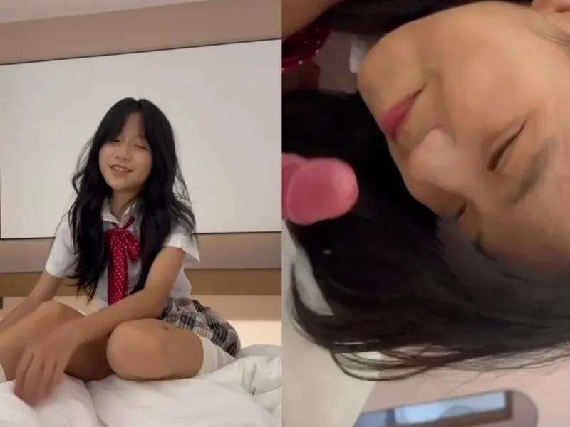 Em loli dễ thương liếm chuối biến em thành con đào dam dang p1